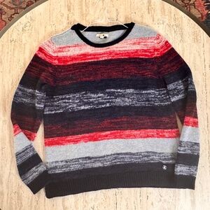 Barbour Rhossili Knit Wool Blend Navy, Red, Light Blue, White Sweater Size 10
